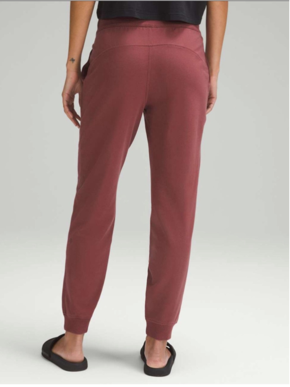 Lululemon Scuba High-Rise French Terry Jogger smoky red lounge wear gym sz 14 - Picture 2 of 11